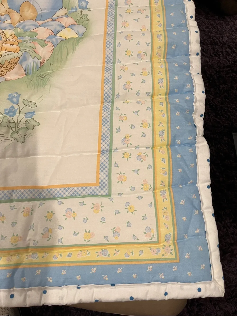 Blue & Yellow Beatrix Potter, Peter rabbit Nursery Quilt